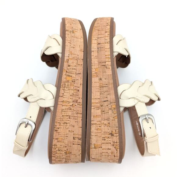 Nordstrom Rack Pennie Braided Platform Sandal Women's Cream Size US7.5 EU38 - Picture 7 of 11